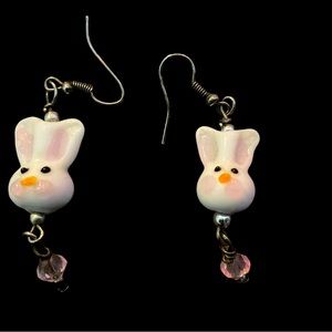 Resin 3D Easter Bunny Earrings